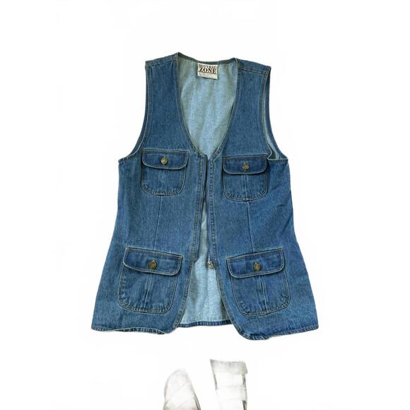 Jackets & Blazers - Neutral Zone Denim Vest - Vintage Utility Style